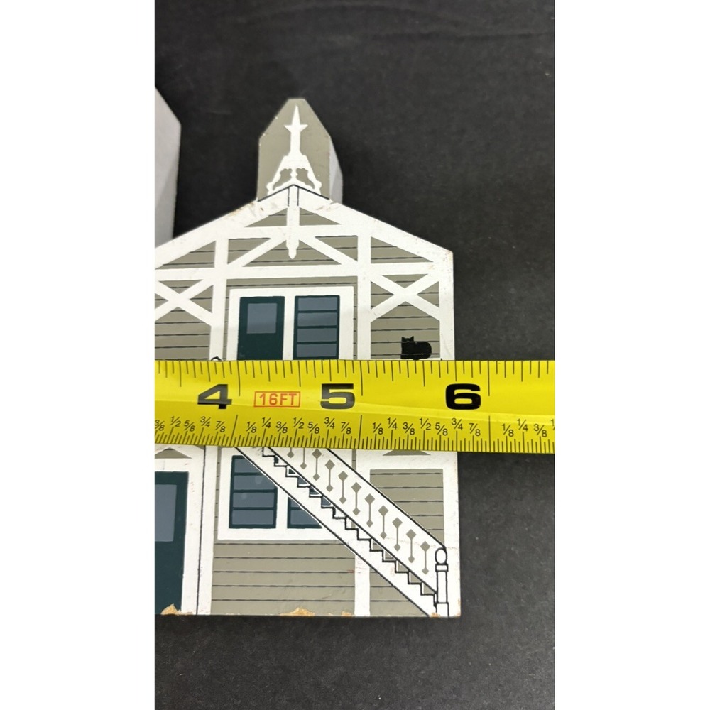 3 Cats Meow Lighthouses West Chop East Brother Chicamacomico Wooden Shelf Sitter - Picture 9 of 15